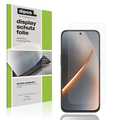 Matte Displayschutzfolie von dipos passend für Nubia Neo 5 5G, präziser Zuschnitt und blasenfrei montiert