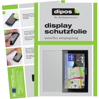 Matte Displayschutzfolie von dipos passend für nüvi 2599 LMT Garmin, präziser Zuschnitt und blasenfrei montiert