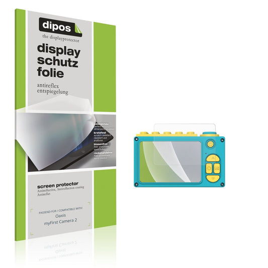 Matte Displayschutzfolie von dipos passend für Oaxis myFirst Camera 2, präziser Zuschnitt und blasenfrei montiert