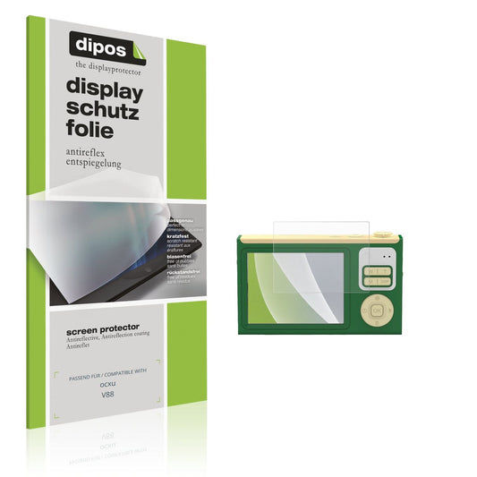 Matte Displayschutzfolie von dipos passend für ocxu V88, präziser Zuschnitt und blasenfrei montiert