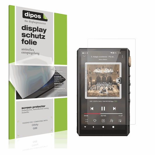 Matte Displayschutzfolie von dipos passend für Oilsky G88, präziser Zuschnitt und blasenfrei montiert