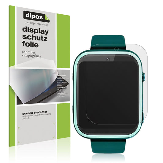 Matte Displayschutzfolie von dipos passend für Okyuk T45 Smartwatch Kinder, präziser Zuschnitt und blasenfrei montiert