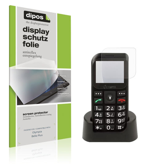 Matte Displayschutzfolie von dipos passend für Olympia Bella Plus, präziser Zuschnitt und blasenfrei montiert