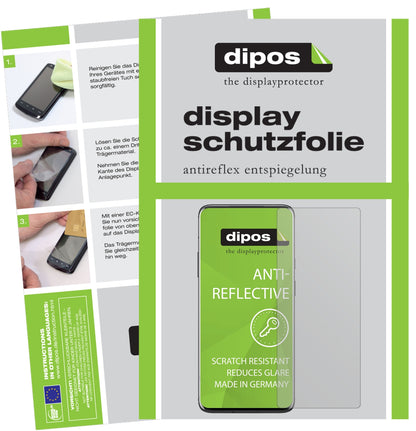 Matte Displayschutzfolie von dipos passend für OnePlus 7 Pro, präziser Zuschnitt und blasenfrei montiert
