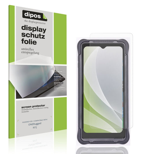 Matte Displayschutzfolie von dipos passend für ONERugged I61J, präziser Zuschnitt und blasenfrei montiert