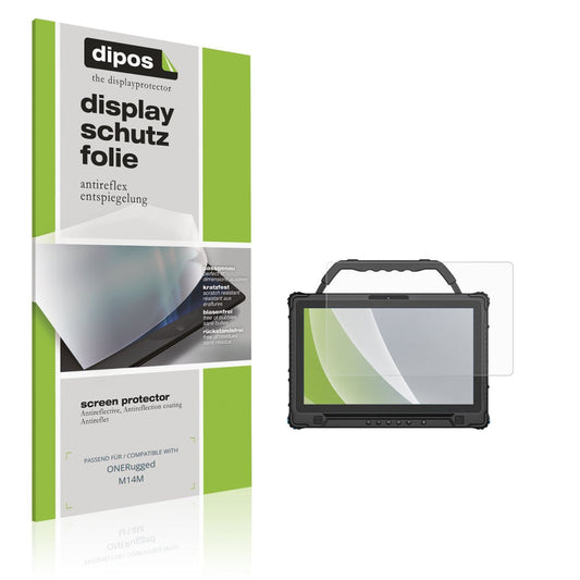 Matte Displayschutzfolie von dipos passend für ONERugged M14M, präziser Zuschnitt und blasenfrei montiert