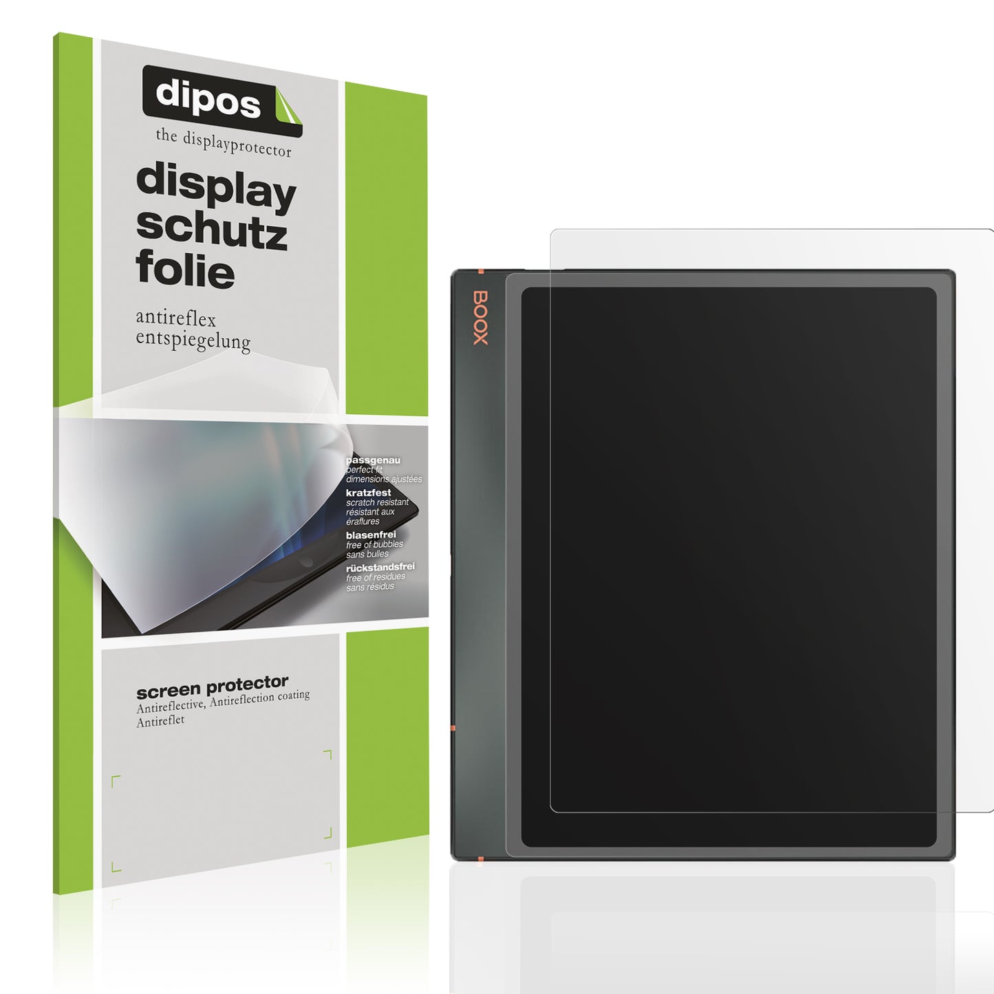 Matte Displayschutzfolie von dipos passend für Onyx Boox Note Air3, präziser Zuschnitt und blasenfrei montiert