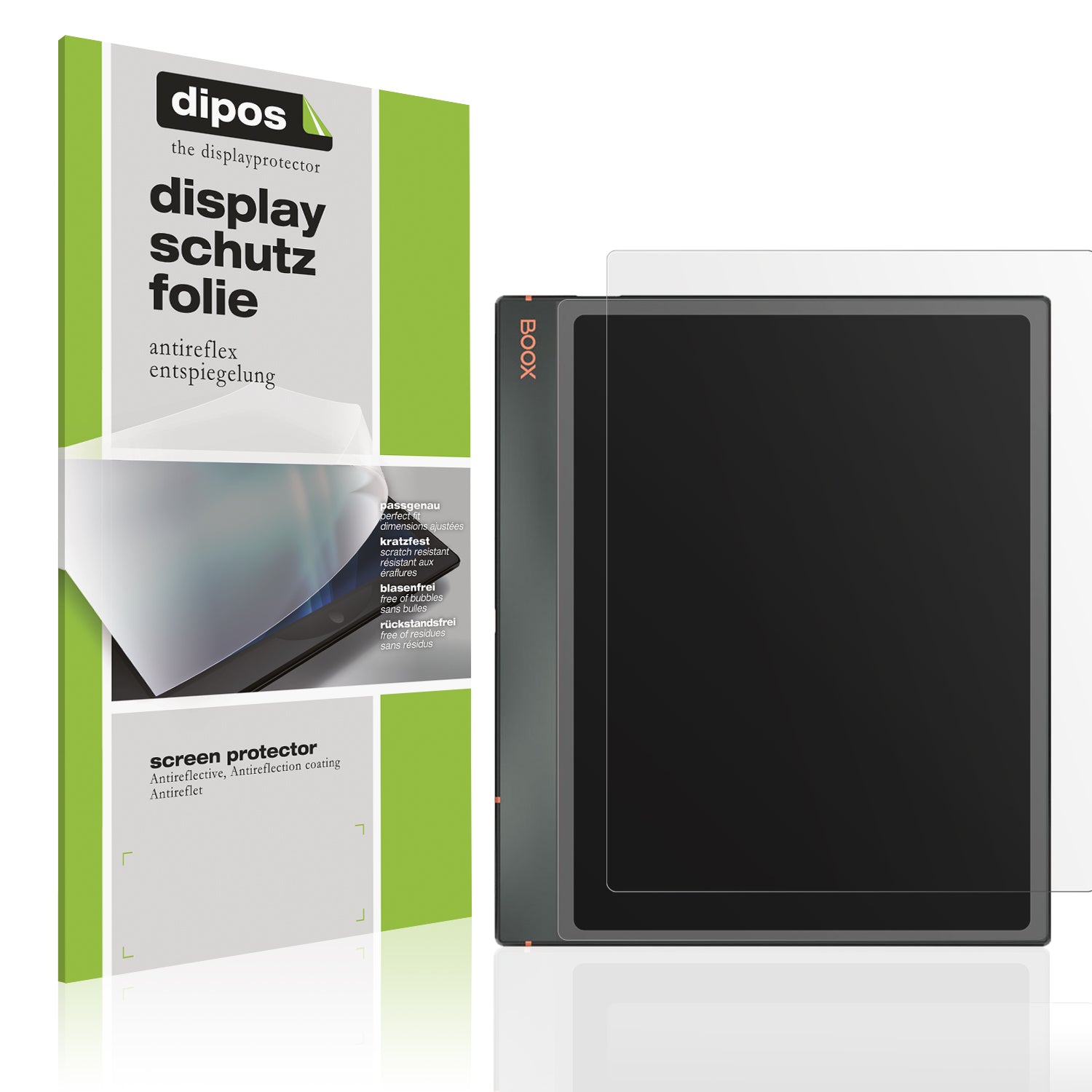 Matte Displayschutzfolie von dipos passend für Onyx Boox Note Air3 C, präziser Zuschnitt und blasenfrei montiert