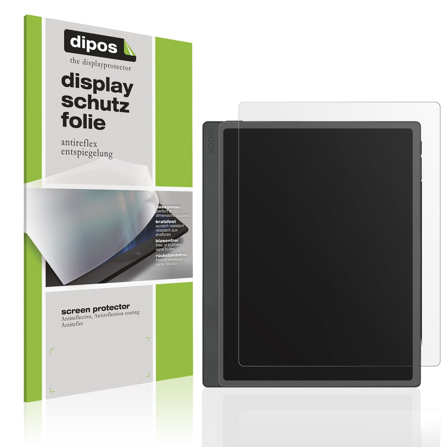 Matte Displayschutzfolie von dipos passend für Onyx Boox Tab Ultra C Pro, präziser Zuschnitt und blasenfrei montiert