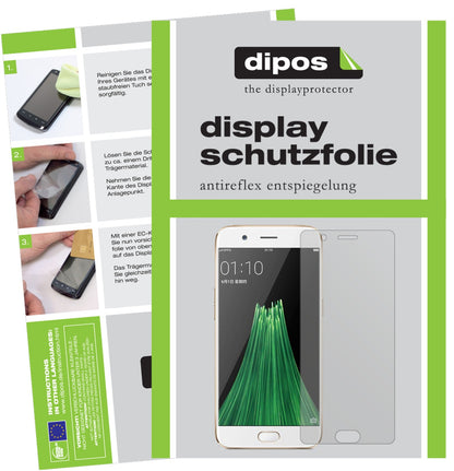 Matte Displayschutzfolie von dipos passend für Oppo R11, präziser Zuschnitt und blasenfrei montiert