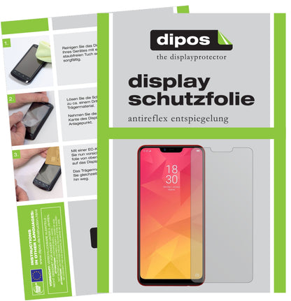 Matte Displayschutzfolie von dipos passend für Oppo Realme 2, präziser Zuschnitt und blasenfrei montiert