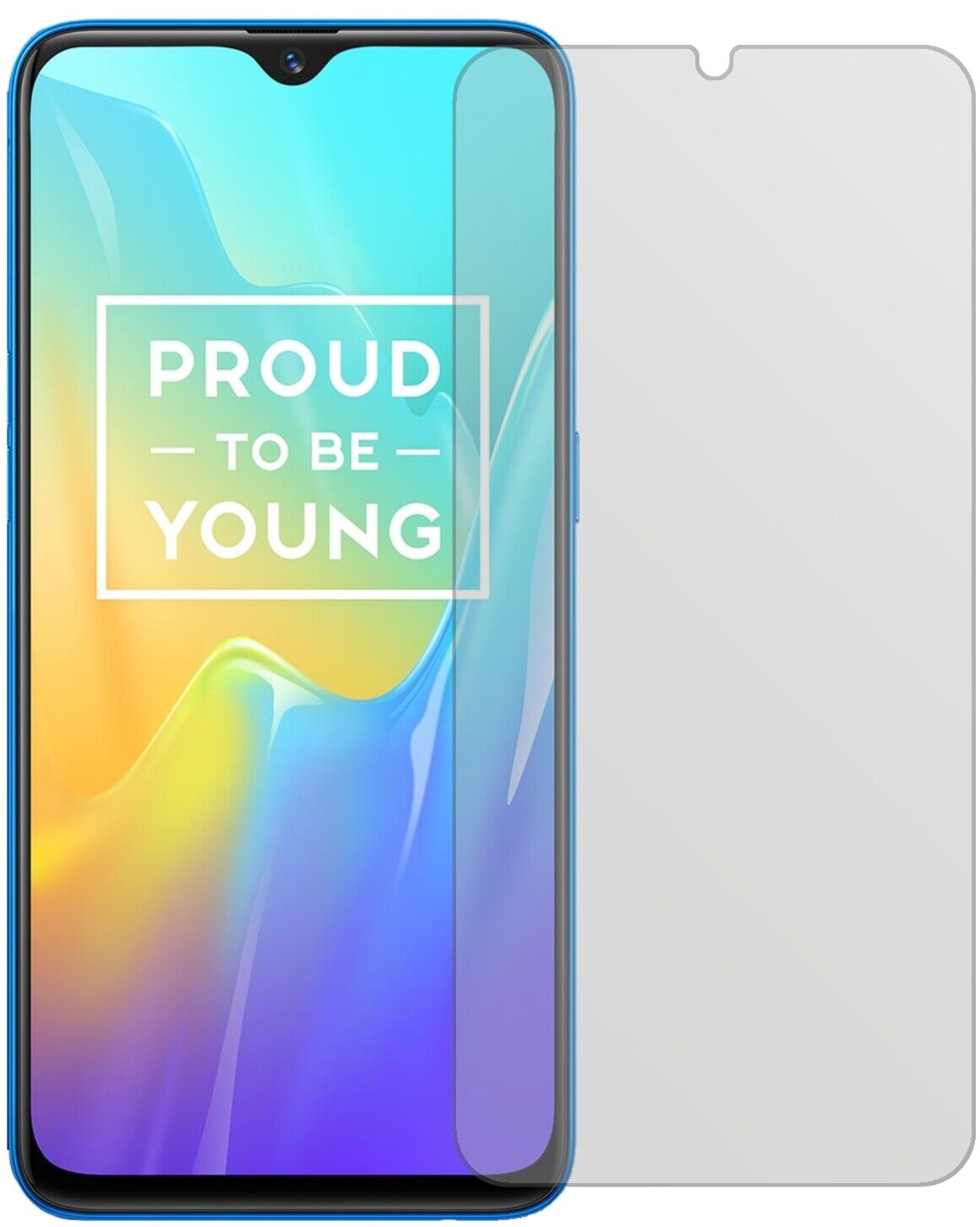 Matte Displayschutzfolie von dipos passend für Oppo Realme U1, präziser Zuschnitt und blasenfrei montiert