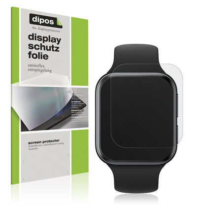 Matte Displayschutzfolie von dipos passend für OPPO Watch 3, präziser Zuschnitt und blasenfrei montiert