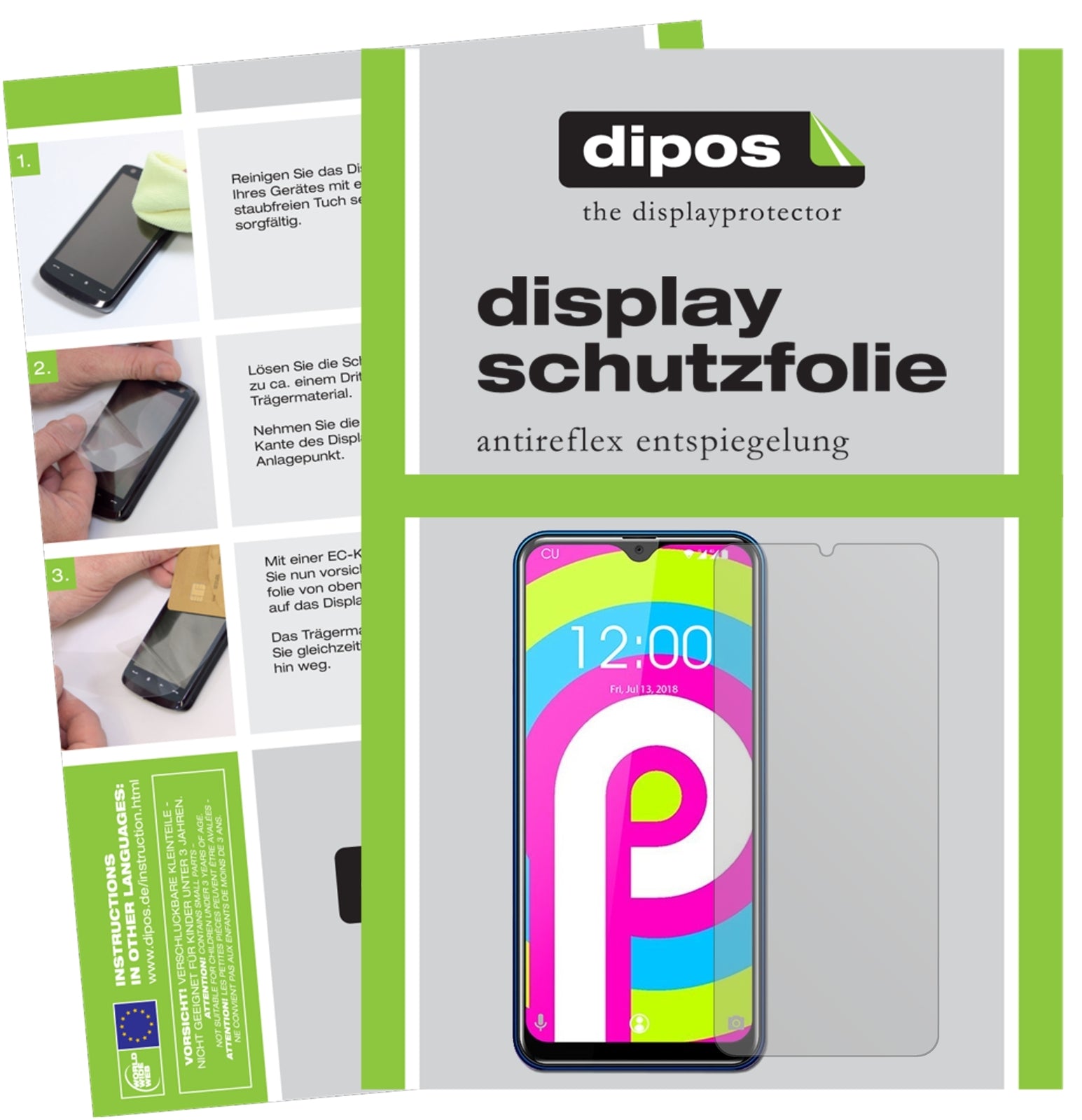 Matte Displayschutzfolie von dipos passend für Oukitel C 15 Pro, präziser Zuschnitt und blasenfrei montiert