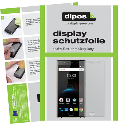 Matte Displayschutzfolie von dipos passend für Oukitel K3, präziser Zuschnitt und blasenfrei montiert
