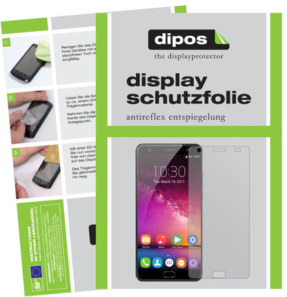 Matte Displayschutzfolie von dipos passend für Oukitel K6000 Plus, präziser Zuschnitt und blasenfrei montiert