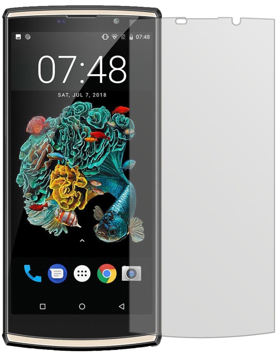 Matte Displayschutzfolie von dipos passend für Oukitel K7, präziser Zuschnitt und blasenfrei montiert