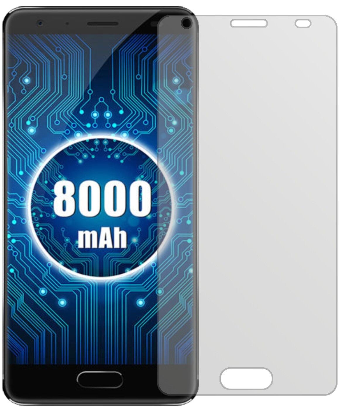 Matte Displayschutzfolie von dipos passend für Oukitel K8000, präziser Zuschnitt und blasenfrei montiert