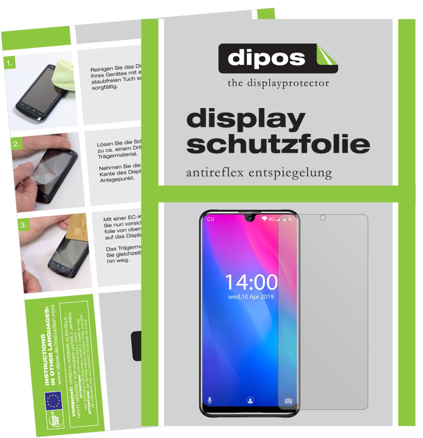 Matte Displayschutzfolie von dipos passend für Oukitel K9, präziser Zuschnitt und blasenfrei montiert