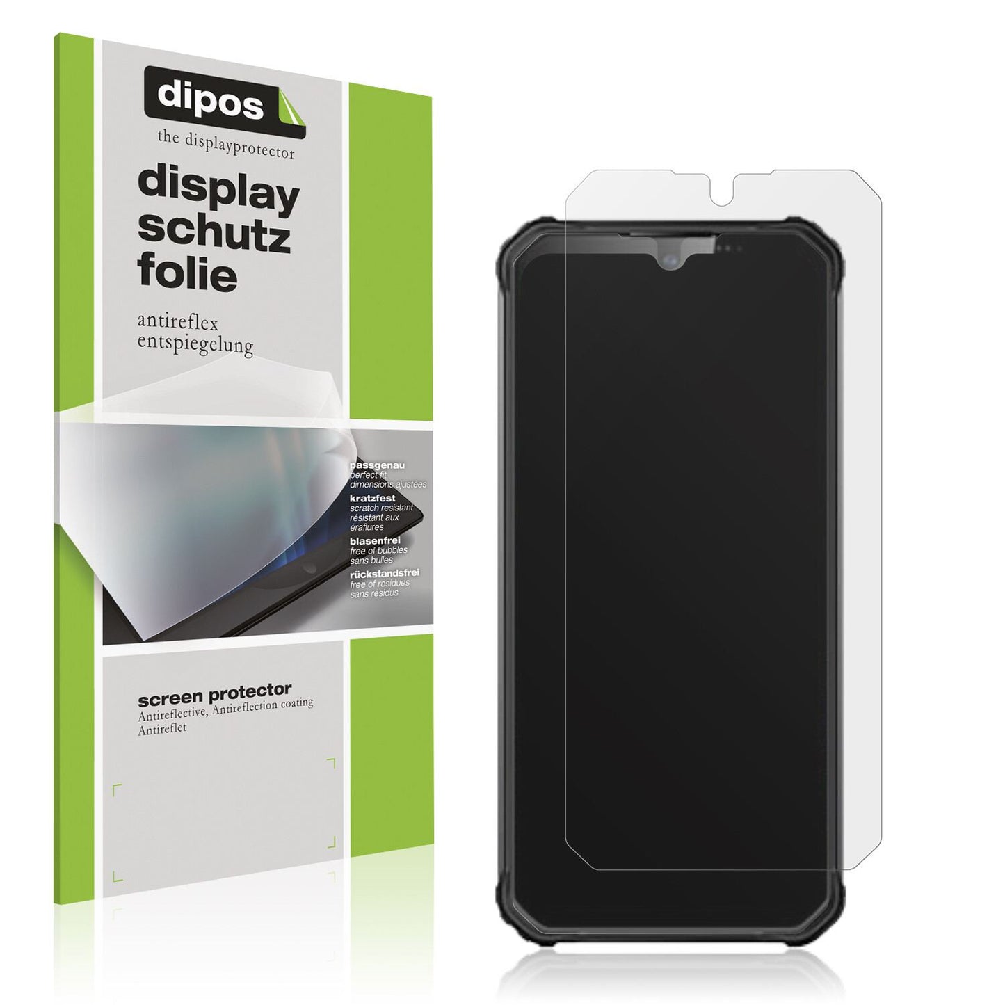 Matte Displayschutzfolie von dipos passend für Oukitel WP22, präziser Zuschnitt und blasenfrei montiert
