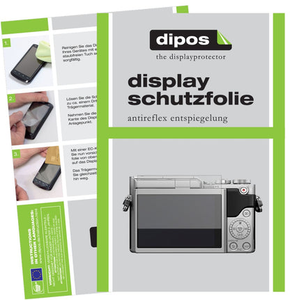 Matte Displayschutzfolie von dipos passend für Panasonic Lumix DMC-GX800, präziser Zuschnitt und blasenfrei montiert