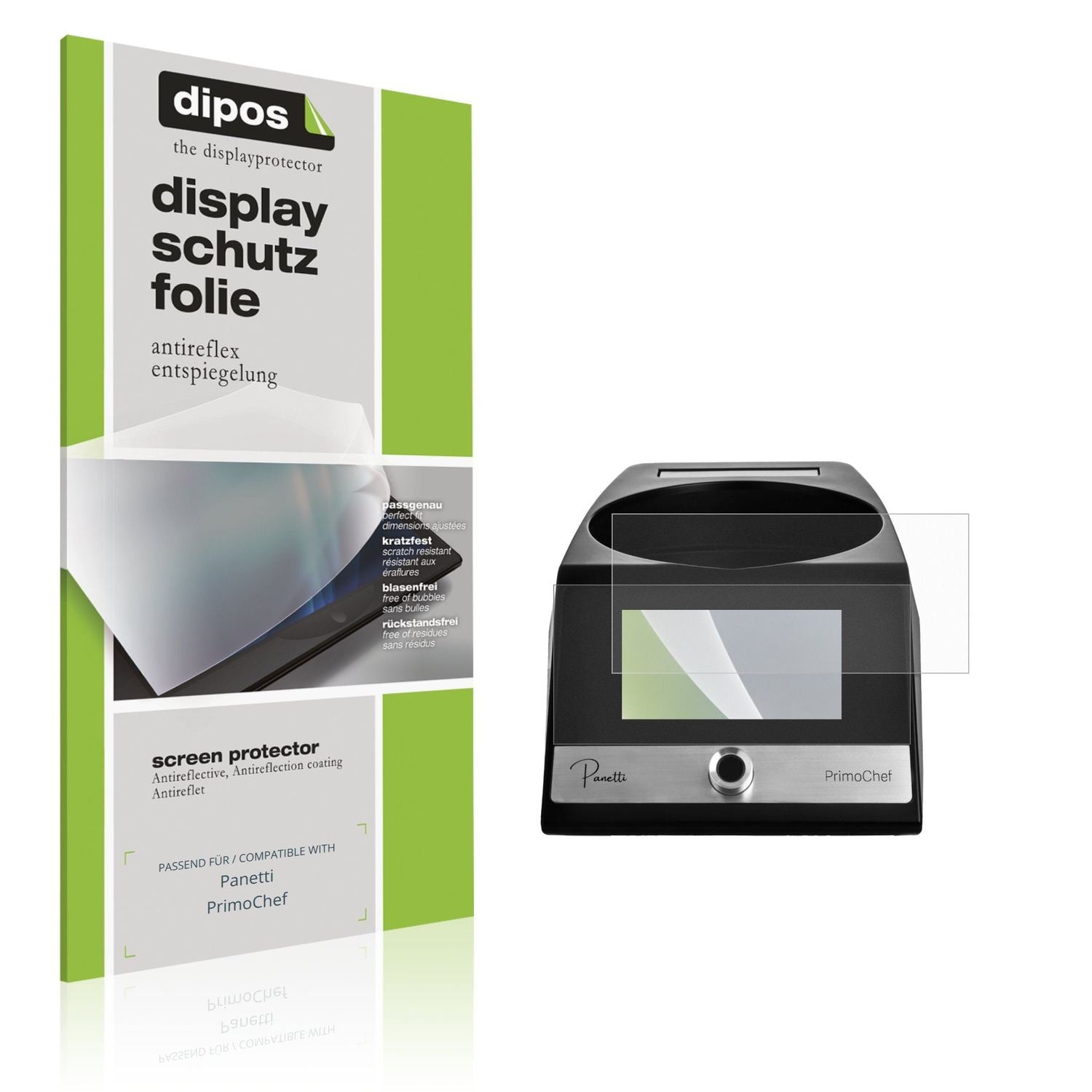 Matte Displayschutzfolie von dipos passend für Panetti PrimoChef, präziser Zuschnitt und blasenfrei montiert