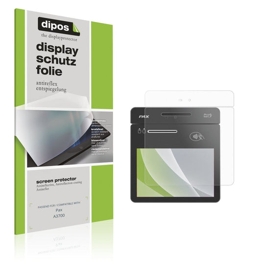 Matte Displayschutzfolie von dipos passend für Pax A3700, präziser Zuschnitt und blasenfrei montiert