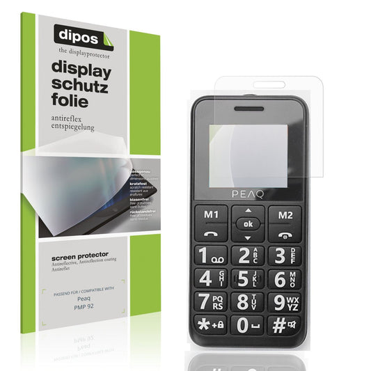 Matte Displayschutzfolie von dipos passend für Peaq PMP 92, präziser Zuschnitt und blasenfrei montiert