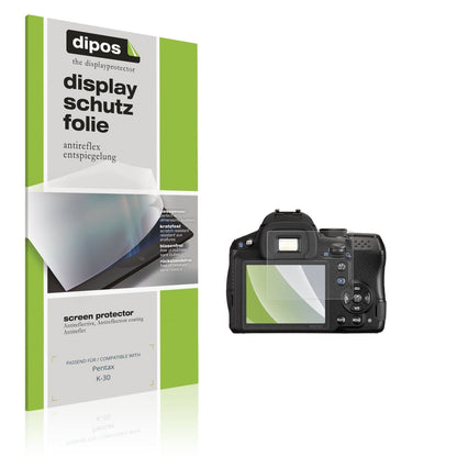 Matte Displayschutzfolie von dipos passend für Pentax K-30, präziser Zuschnitt und blasenfrei montiert