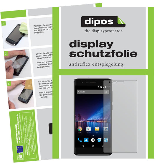Matte Displayschutzfolie von dipos passend für Phicomm Energy 4s, präziser Zuschnitt und blasenfrei montiert