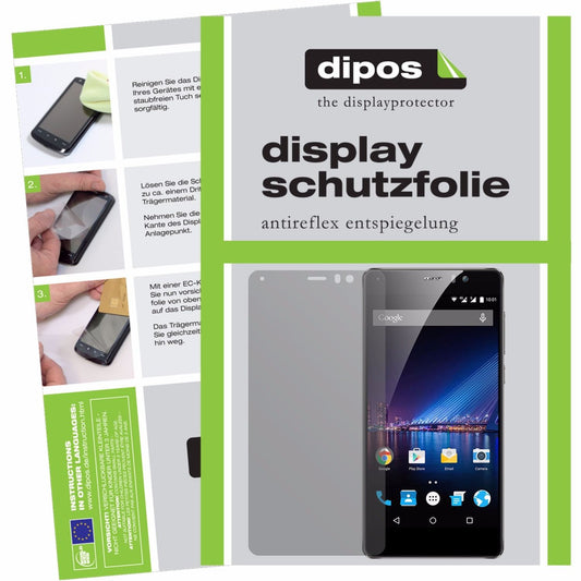 Matte Displayschutzfolie von dipos passend für Phicomm Passion 3, präziser Zuschnitt und blasenfrei montiert