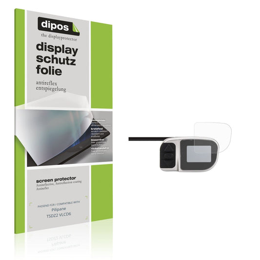 Matte Displayschutzfolie von dipos passend für Pilipane TSDZ2 VLCD6, präziser Zuschnitt und blasenfrei montiert