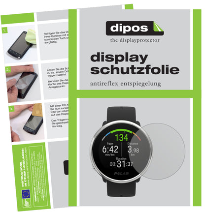 Matte Displayschutzfolie von dipos passend für Polar Ignite, präziser Zuschnitt und blasenfrei montiert