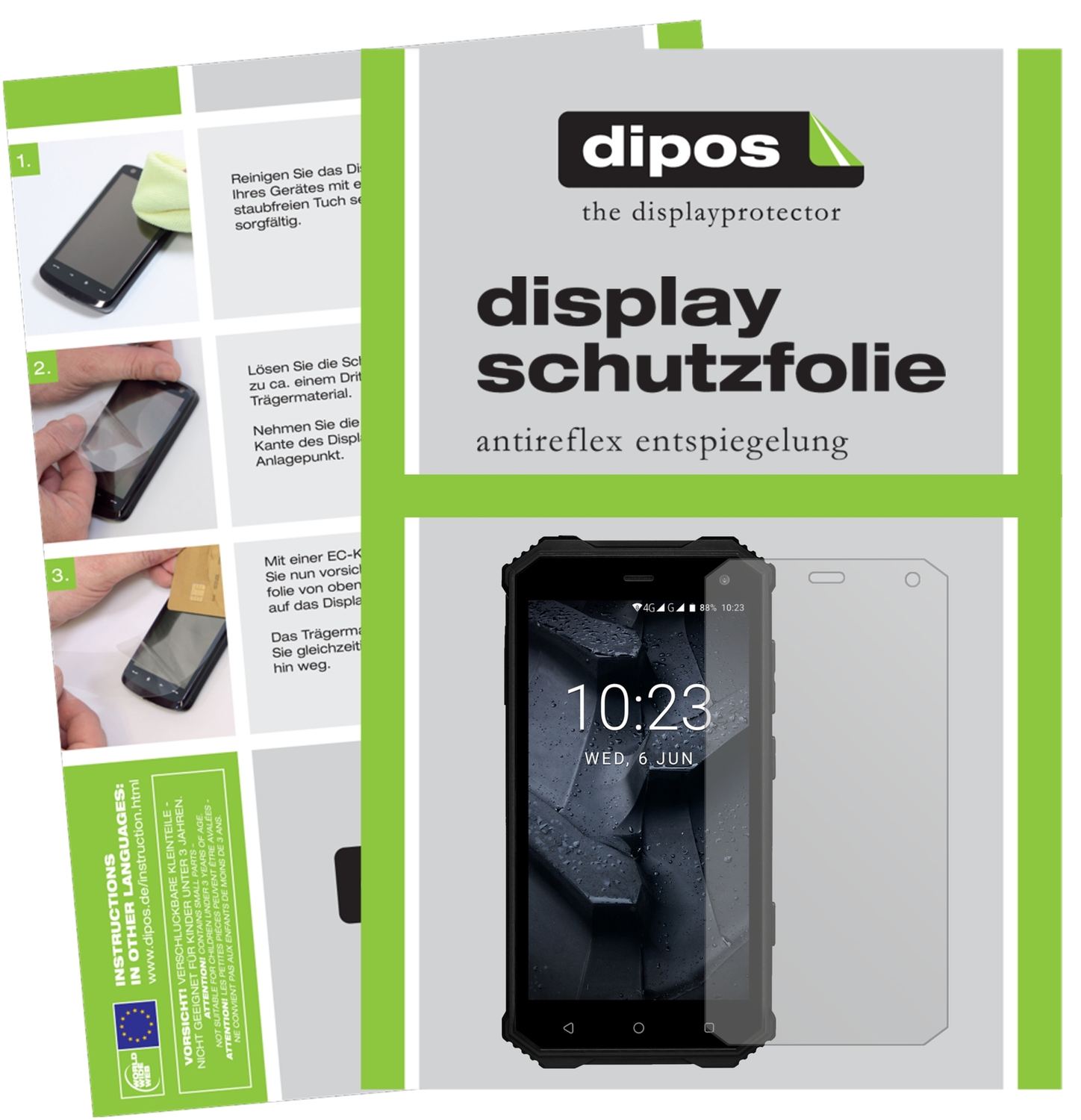 Matte Displayschutzfolie von dipos passend für Prestigio Muze G7, präziser Zuschnitt und blasenfrei montiert