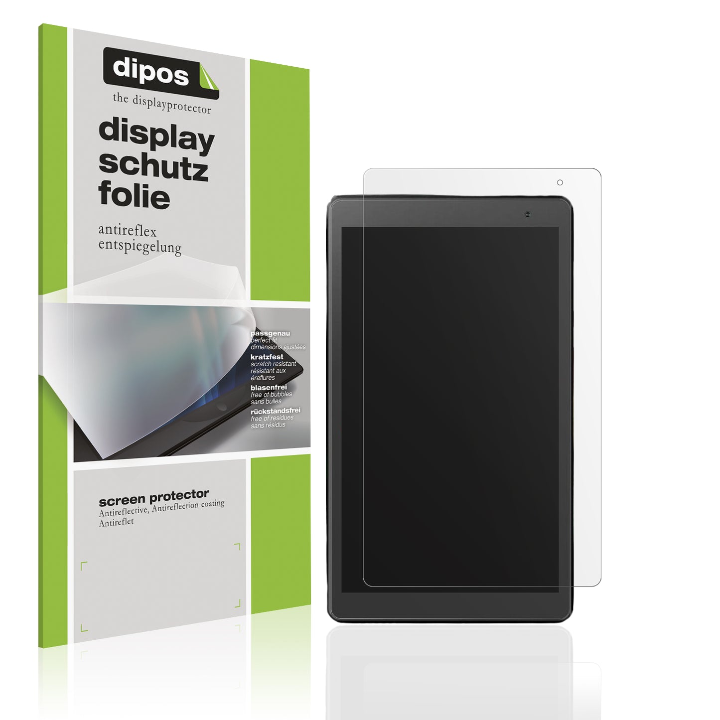 Matte Displayschutzfolie von dipos passend für Pritom P7 7 Zoll, präziser Zuschnitt und blasenfrei montiert
