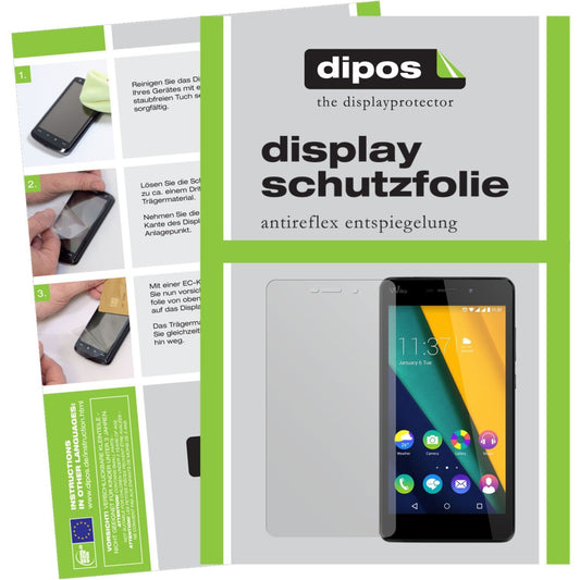 Matte Displayschutzfolie von dipos passend für Pulp FAB Wiko, präziser Zuschnitt und blasenfrei montiert