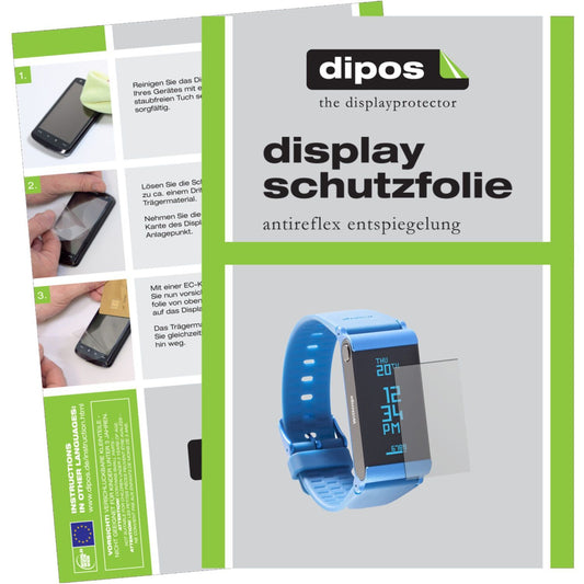 Matte Displayschutzfolie von dipos passend für Pulse Ox Withings, präziser Zuschnitt und blasenfrei montiert