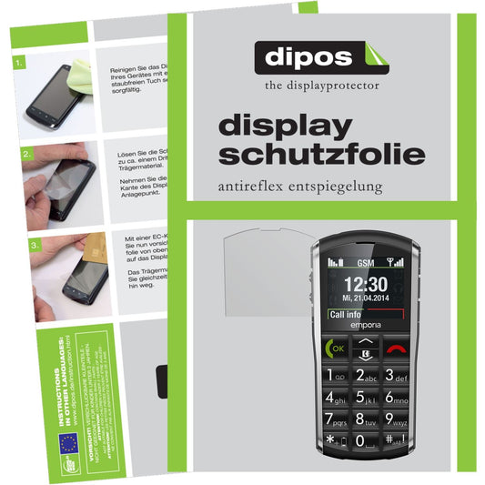 Matte Displayschutzfolie von dipos passend für Pure Emporia, präziser Zuschnitt und blasenfrei montiert