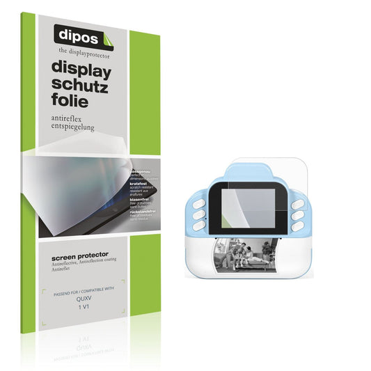 Matte Displayschutzfolie von dipos passend für QUXV 1 V1, präziser Zuschnitt und blasenfrei montiert