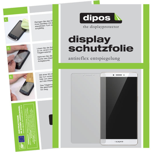 Matte Displayschutzfolie von dipos passend für R7 Plus Oppo, präziser Zuschnitt und blasenfrei montiert