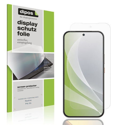 Matte Displayschutzfolie von dipos passend für Realme P4s 5G, präziser Zuschnitt und blasenfrei montiert
