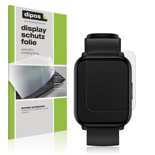 Matte Displayschutzfolie von dipos passend für Realme Watch S100, präziser Zuschnitt und blasenfrei montiert