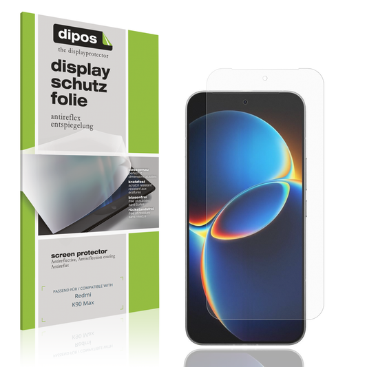 Matte Displayschutzfolie von dipos passend für Redmi K90 Max, präziser Zuschnitt und blasenfrei montiert
