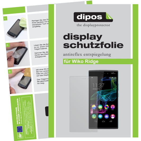 Matte Displayschutzfolie von dipos passend für Ridge 4G Wiko, präziser Zuschnitt und blasenfrei montiert