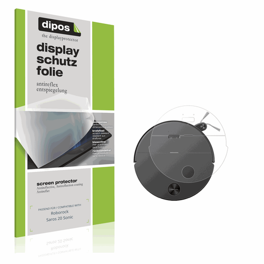 Matte Displayschutzfolie von dipos passend für Roborock Saros 20 Sonic, präziser Zuschnitt und blasenfrei montiert
