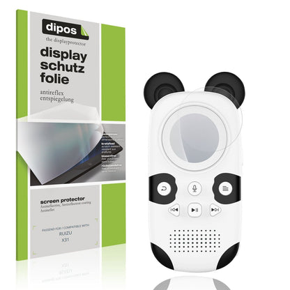 Matte Displayschutzfolie von dipos passend für RUIZU X31, präziser Zuschnitt und blasenfrei montiert