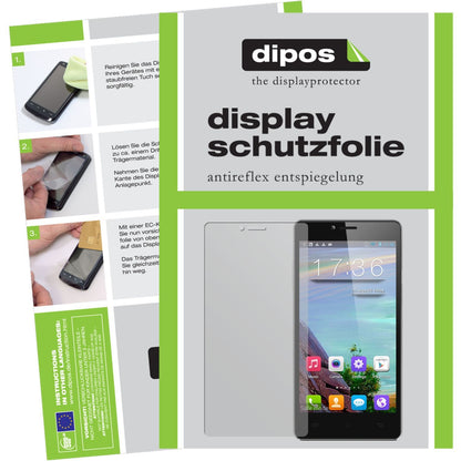 Matte Displayschutzfolie von dipos passend für S208 Cubot, präziser Zuschnitt und blasenfrei montiert