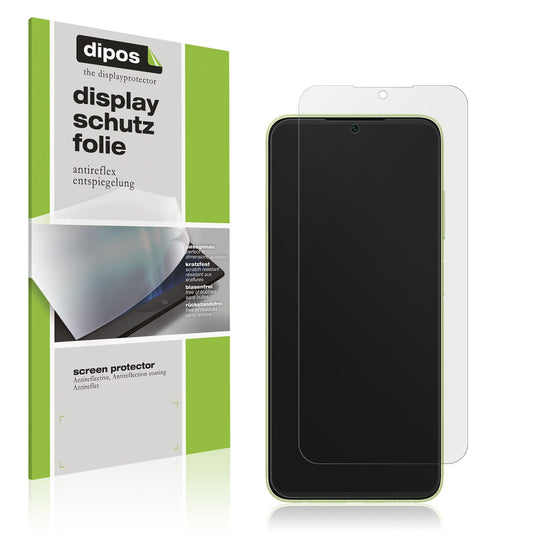 Matte Displayschutzfolie von dipos passend für Samsung Galaxy A05s, präziser Zuschnitt und blasenfrei montiert