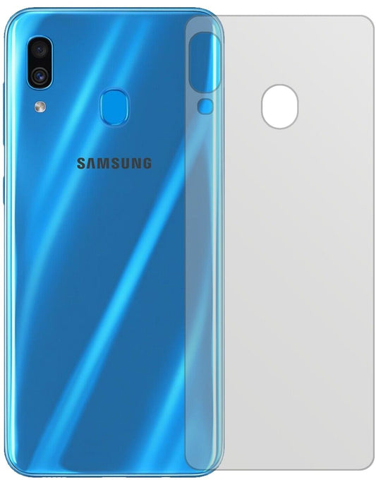 Matte Displayschutzfolie von dipos passend für Samsung Galaxy A30 Rückseite, präziser Zuschnitt und blasenfrei montiert