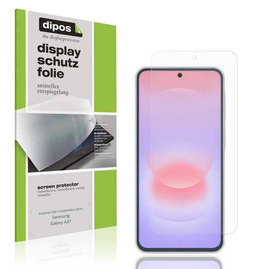 Matte Displayschutzfolie von dipos passend für Samsung Galaxy A37, präziser Zuschnitt und blasenfrei montiert